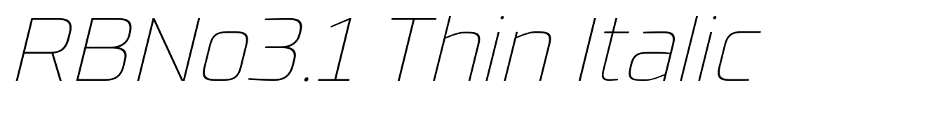 RBNo3.1 Thin Italic